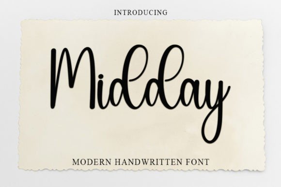 Midday: A Handwritten Font with Elegant Simplicity