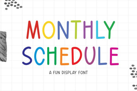 Monthly Schedule: A Strategic Handwritten Font for Purposeful Design